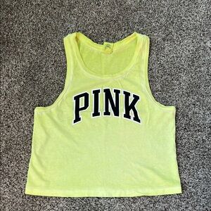 PINK Victoria's Secret Neon Yellow Tank Top